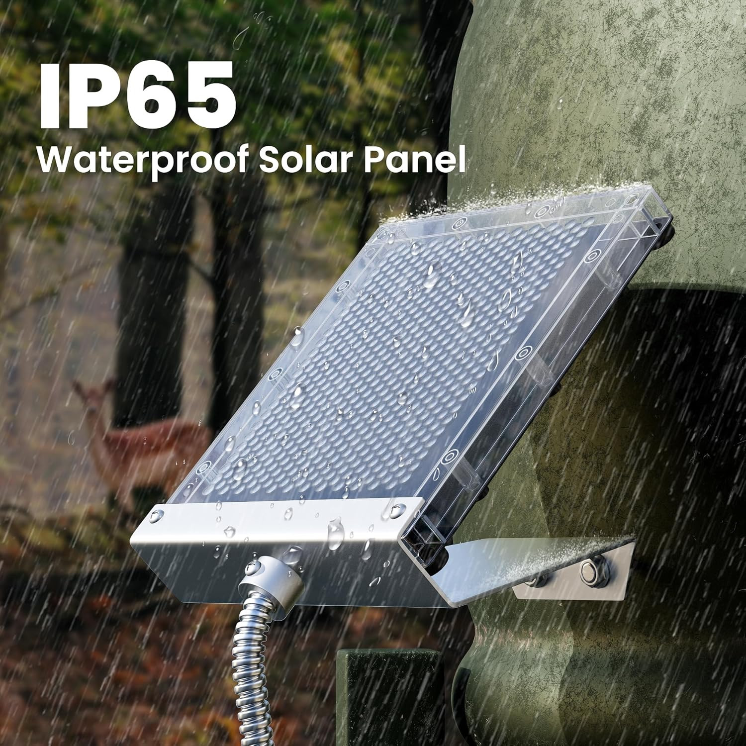 12V Solar Panel for Deer Feeder: 1.7W Waterproof Solar Battery Charger with Moun