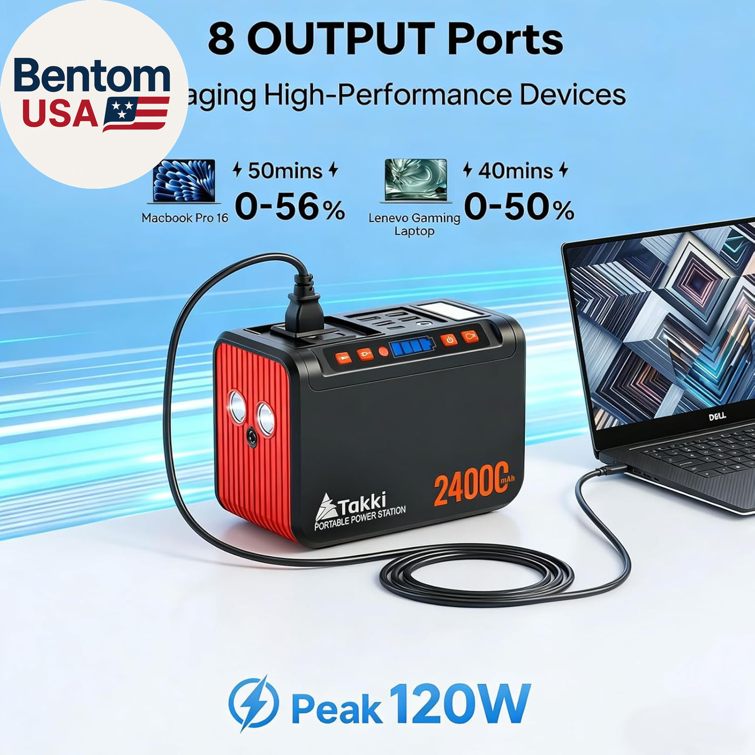 88.8Wh Portable Power Station Lithium Battery Small Generator Power Bank with 11