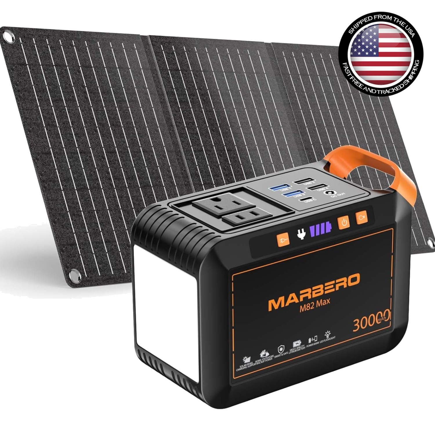111Wh Solar Power Station with 30W Panel – Lightweight & Compact for Emergencies