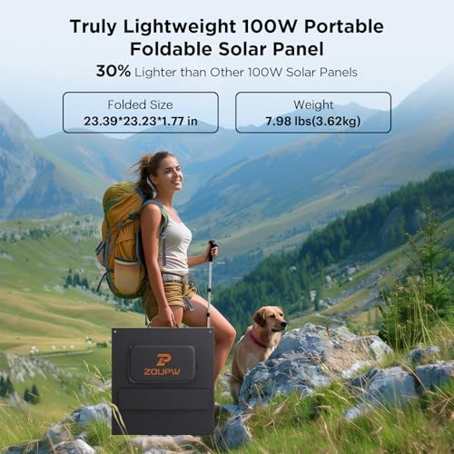 100W Foldable Solar Panel 25% Ultralight 7.98lbs