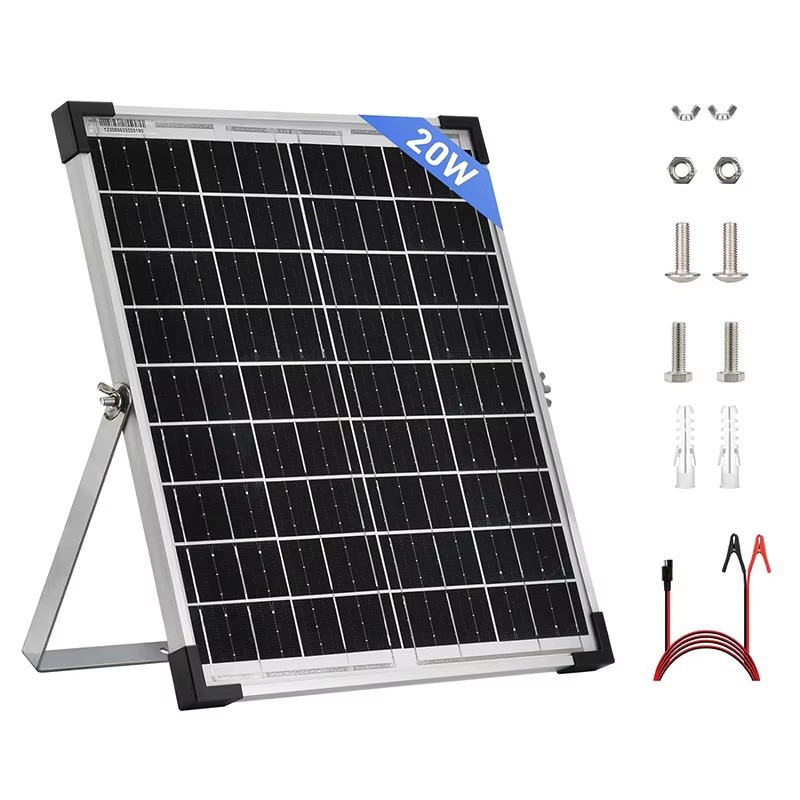 20W Solar Panel 12V Charger Battery Charger Kit Trickle Maintainer Boat Car RV