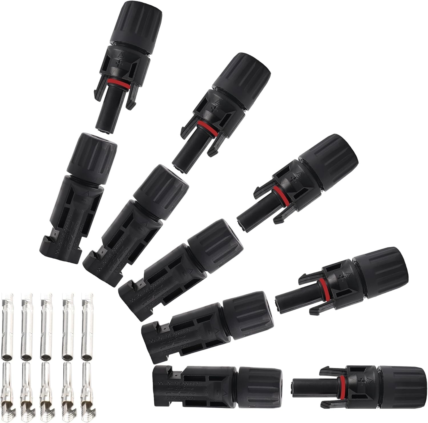 10PCS IP67 Waterproof Solar Connectors 5 Pairs 10AWG Male/Female PV