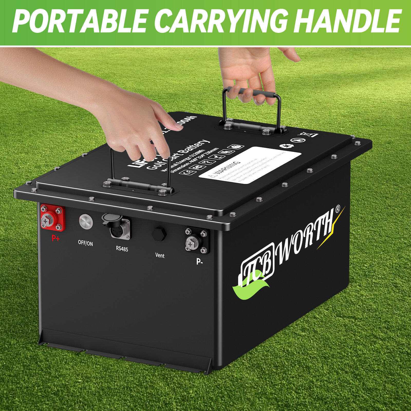 LiFePO4 48V 105Ah Golf Cart Lithium Battery 200A BMS 15000Cycle Club Car&Charge