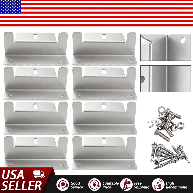 4/8/12 Sets Solar Panel Z Bracket Mounting Mounts Solar Panel RV Boat Roof Wall