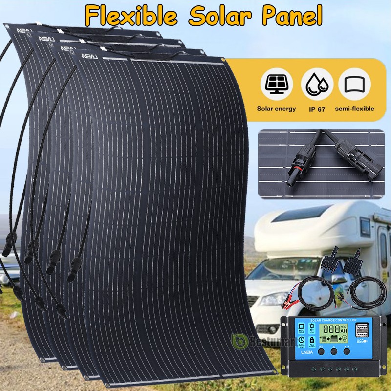 400W Solar Portable Solar Panel Flexible Kit for Generator Power Station RV/Boat