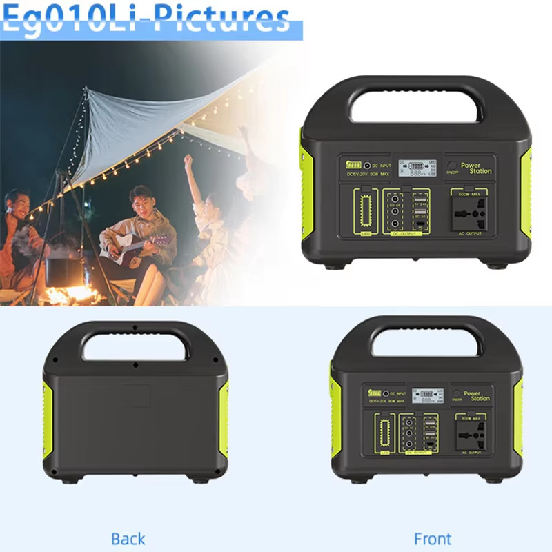 Portable Power Station 500W 460Wh 384Wh with LifePO4 Battery Solar Generator for