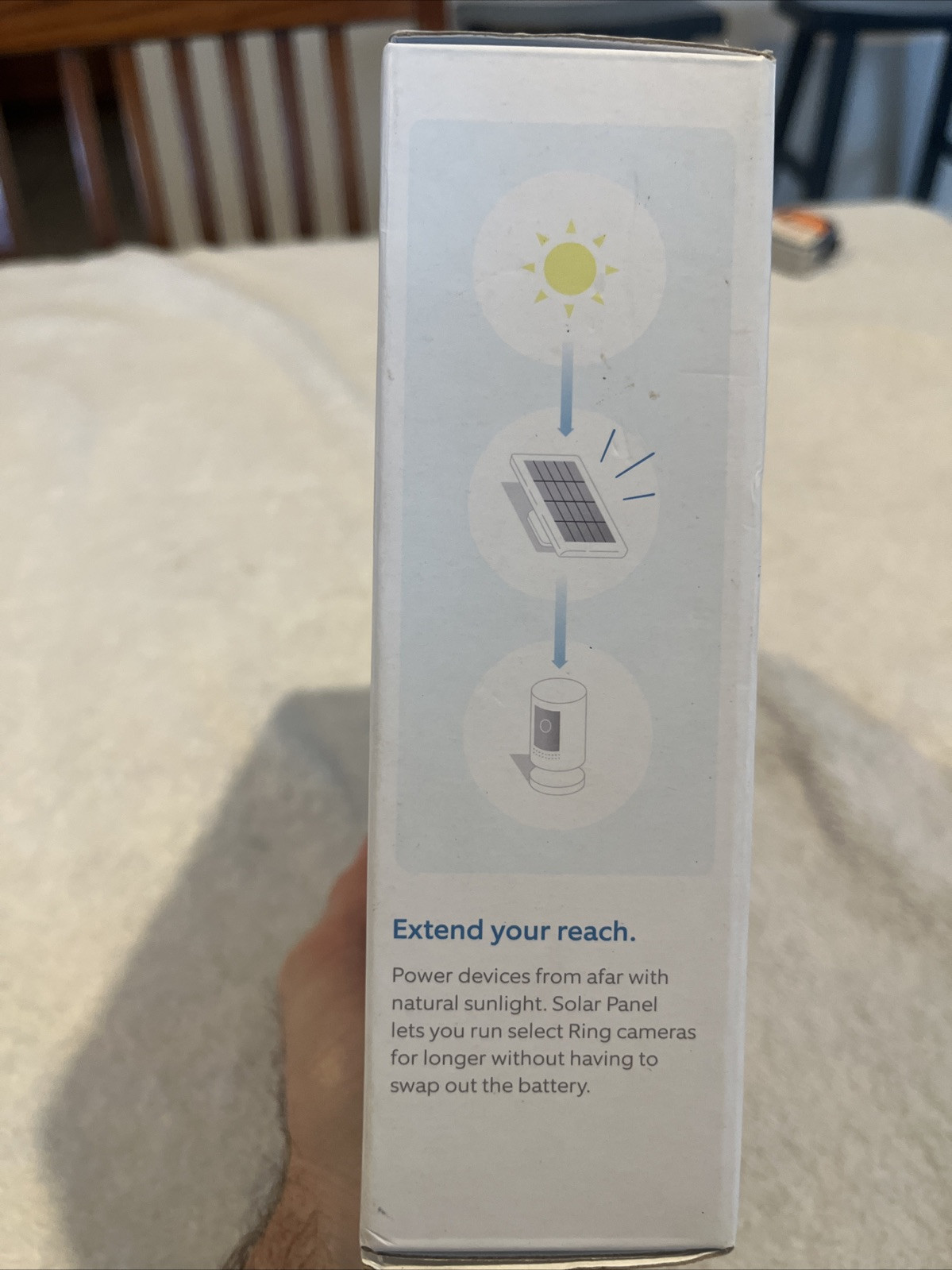 Ring Solar Panel Rechargeable Power for Ring Devices Black -New!