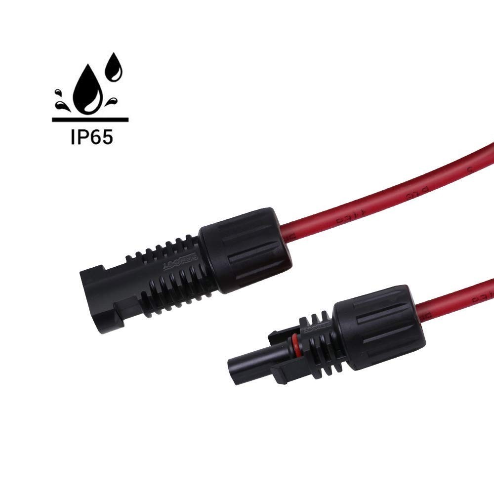 Certified 5Ft 12AWG Waterproof Solar Extension Cable with Male-Female MC4