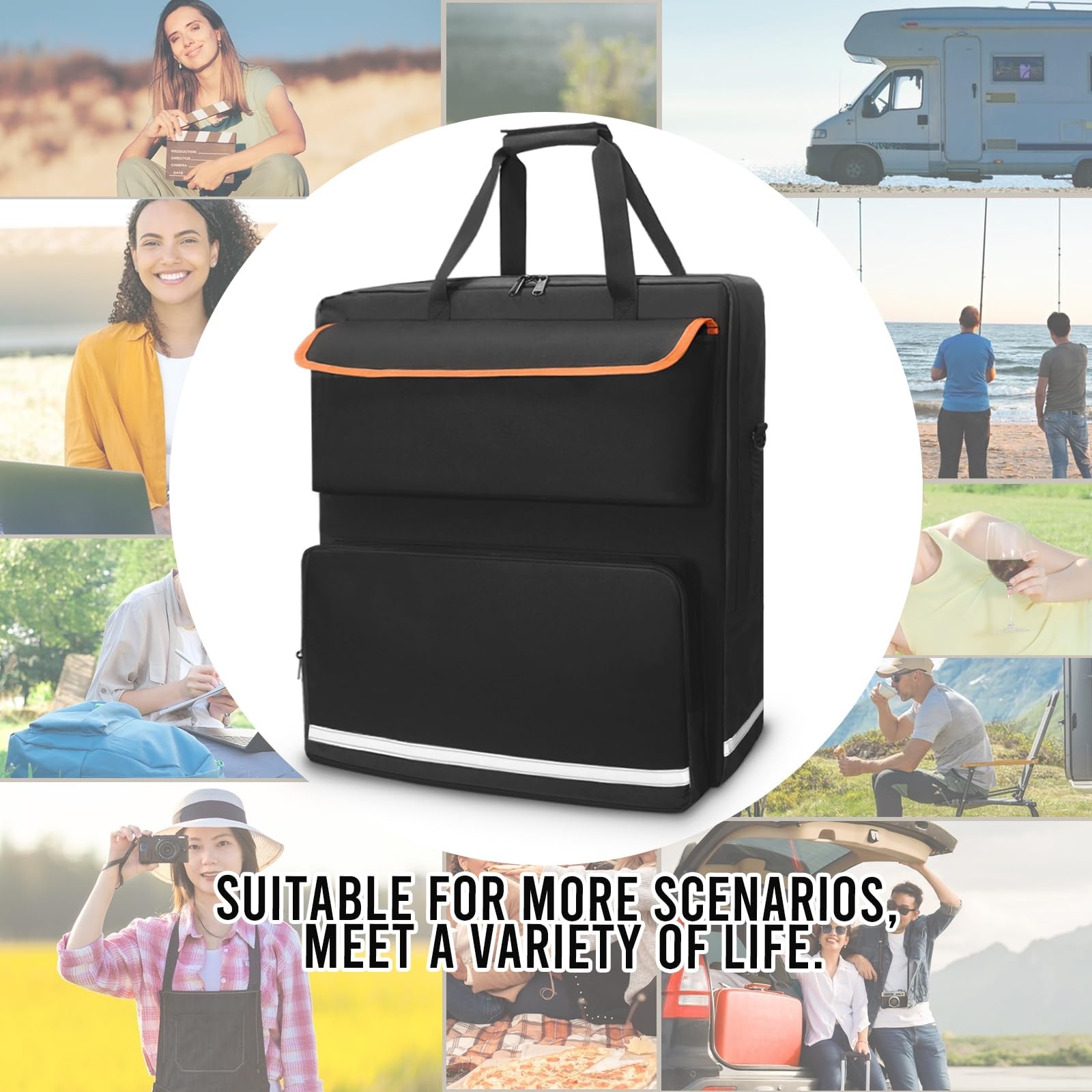 ORKELS Solar Panel Storage Bag for 2 Solar Panels, Carrying Case for Jackery