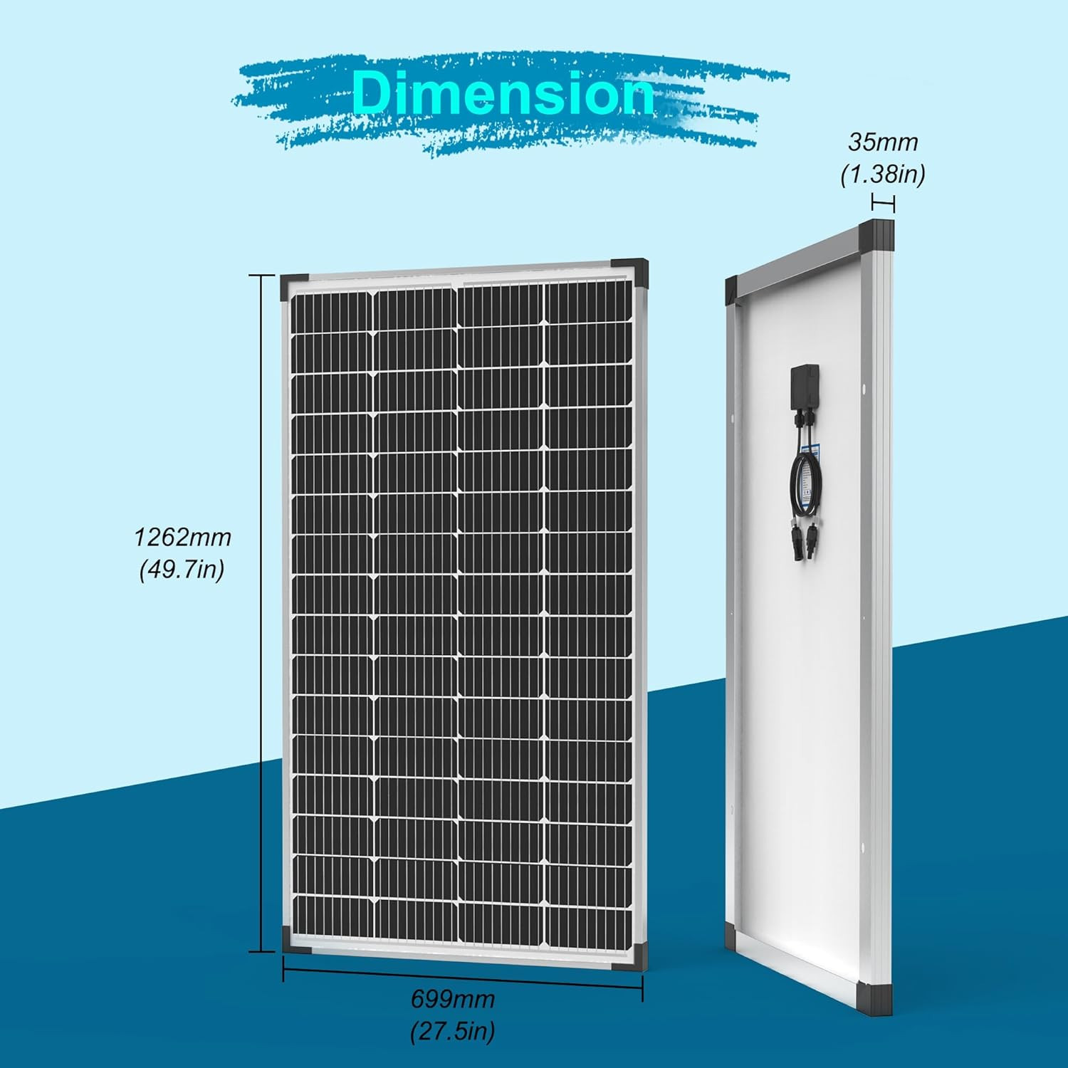 175W Monocrystalline Solar Panel for RV, Marine, and Off-Grid Power Solutions