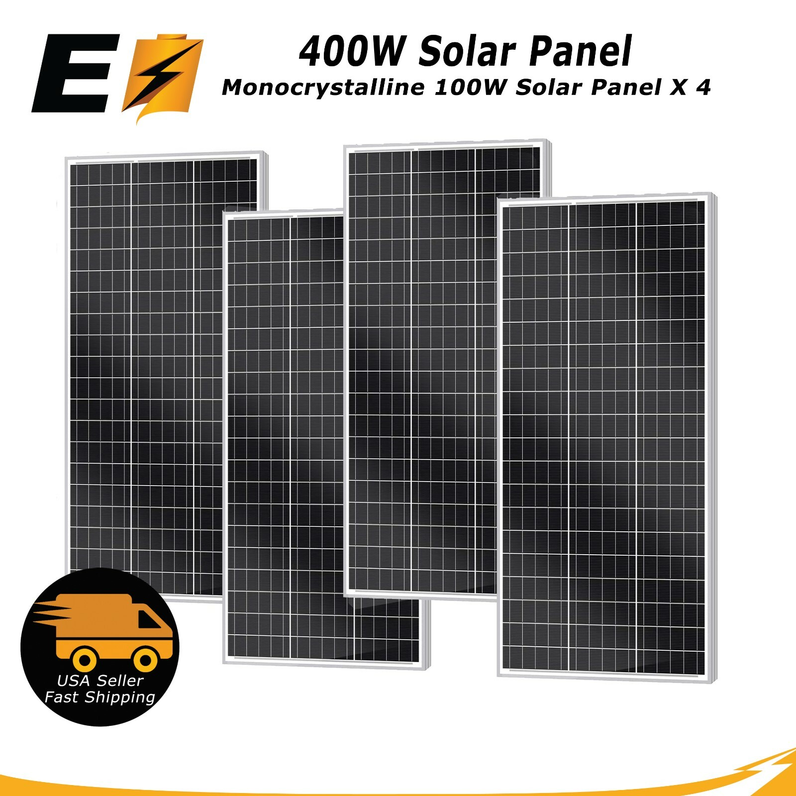 400W 200W 100 Watt Mono. Solar Panel for RV, Boat, Marine, Cabin, and Camping
