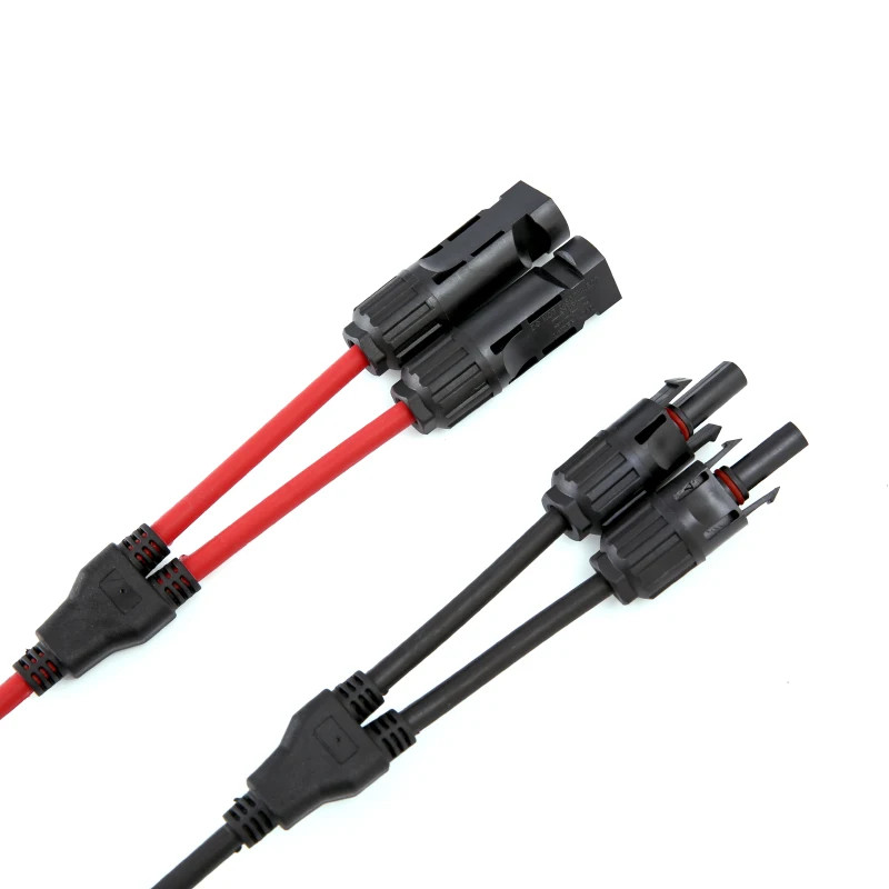 Parallel Connector 2-to-1 PV 1000V 30A Branch Adapter Cable For Combiner Box
