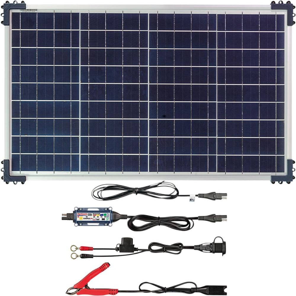 Optimate Solar Duo 40W, TM522-D4, 6-Step 12V / 12.8V 3.3A Weatherproof Solar Bat