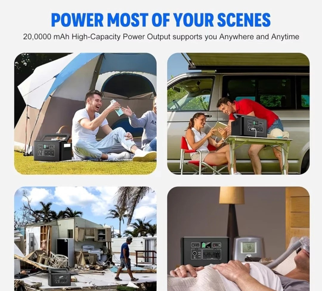 PORTABLE POWER STATION 150W SOLAR GENERATOR LITHIUM BATTERY PACK HIGH-CAPACITY