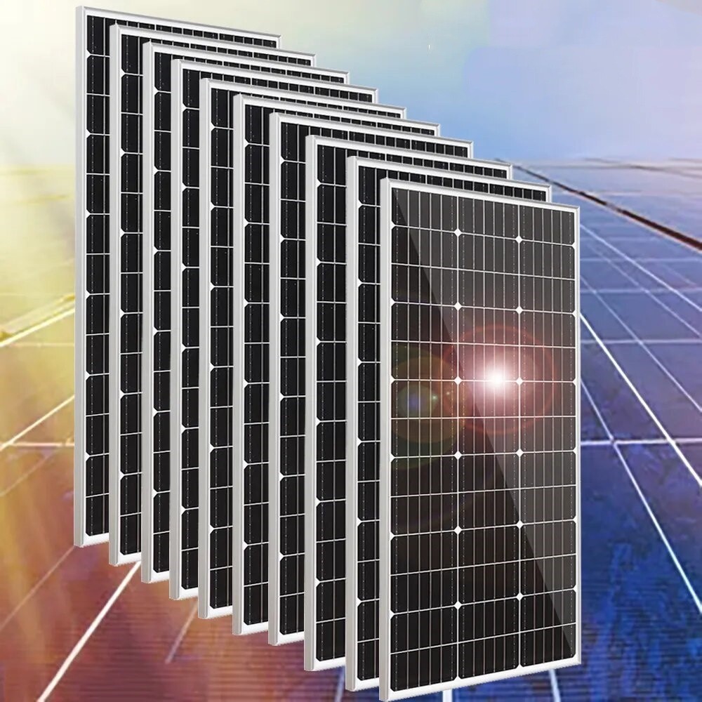 2000W 12V Mono Solar Panel for RV Marine Camping Solar Generator Home Cabin 2kW