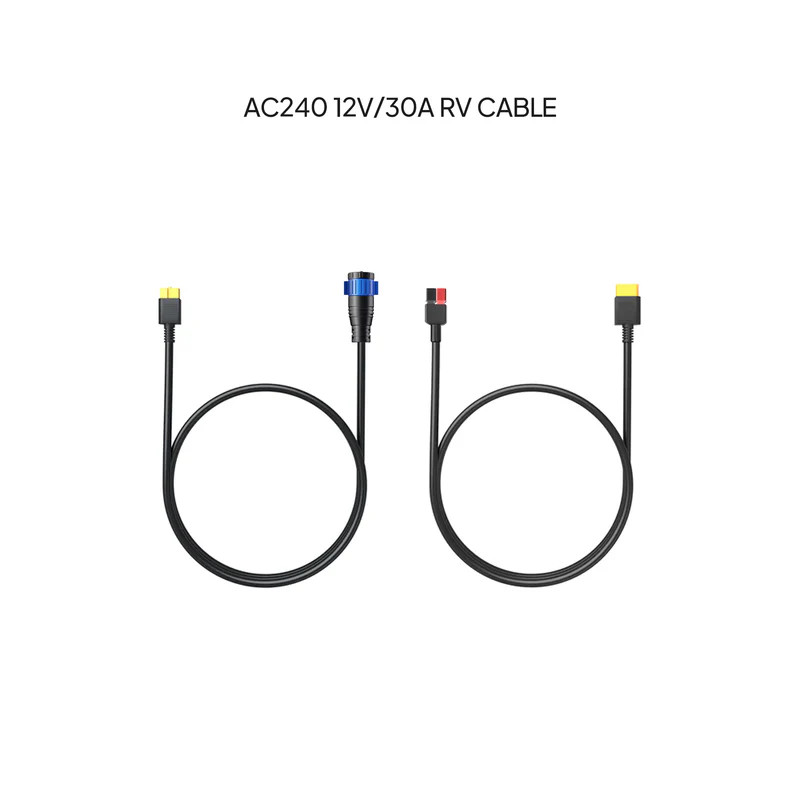 BLUETTI RV Cable 12V/30A Aviation Plug to XT60 Cable &XT60 to SPC45 for AC200MAX