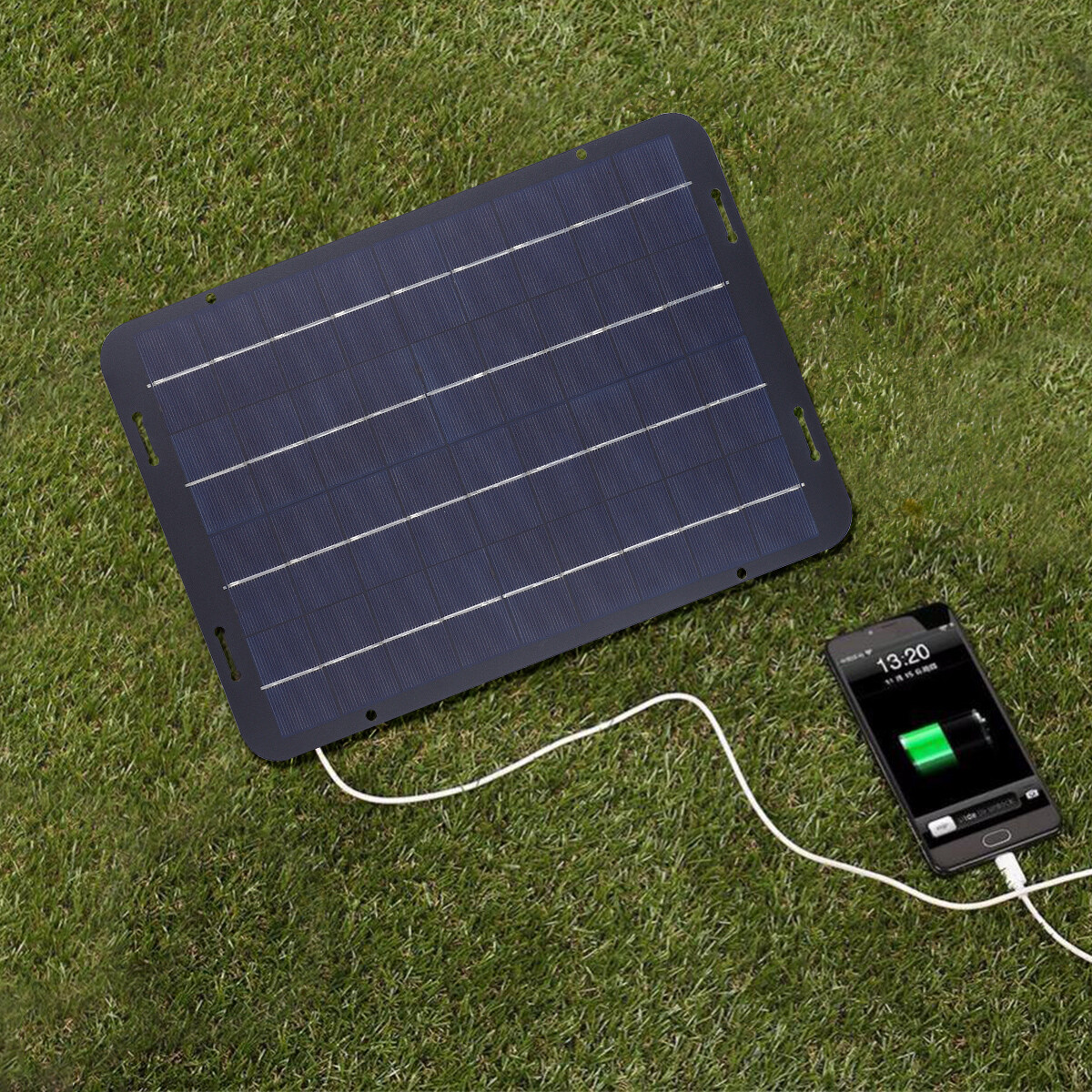 60W 18V Portable Solar Panel Kits for Boat RV Car Camping w/ USB & Car Charger