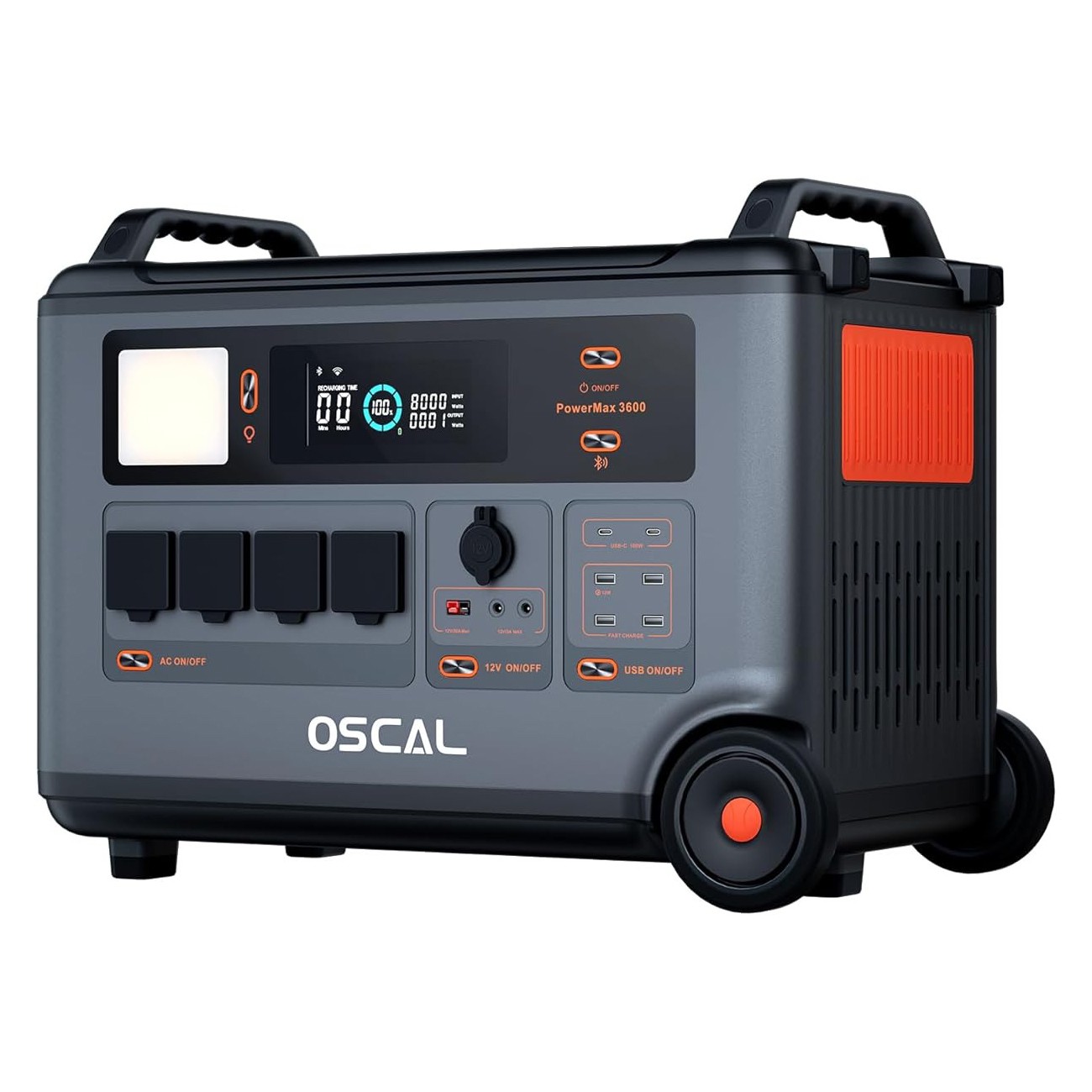Blackview OSCAL PowerMax 3600Wh 3000W Portable Power Station 3x 200W Solar Panel