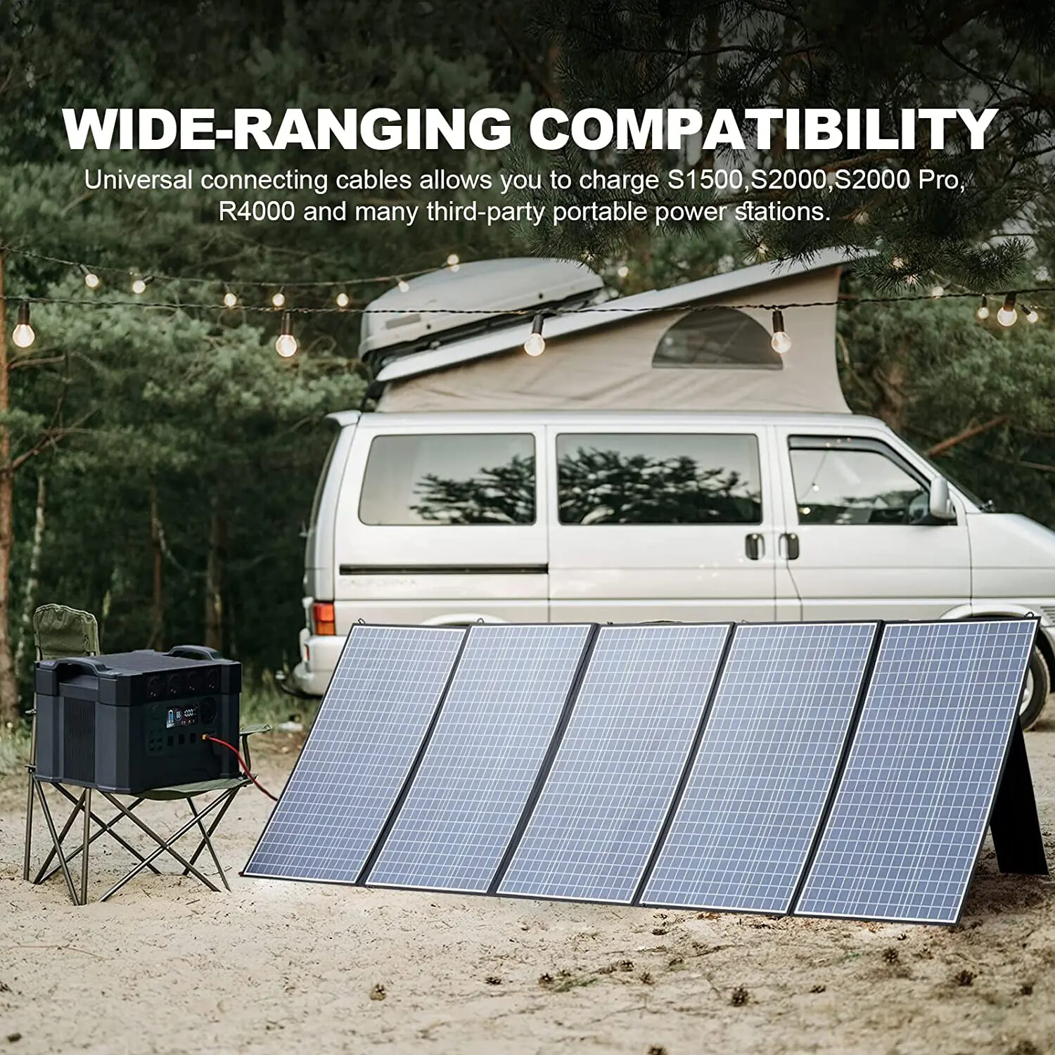 Foldable Solar Panel Solar Charger with Solar Output for Power Station Solar