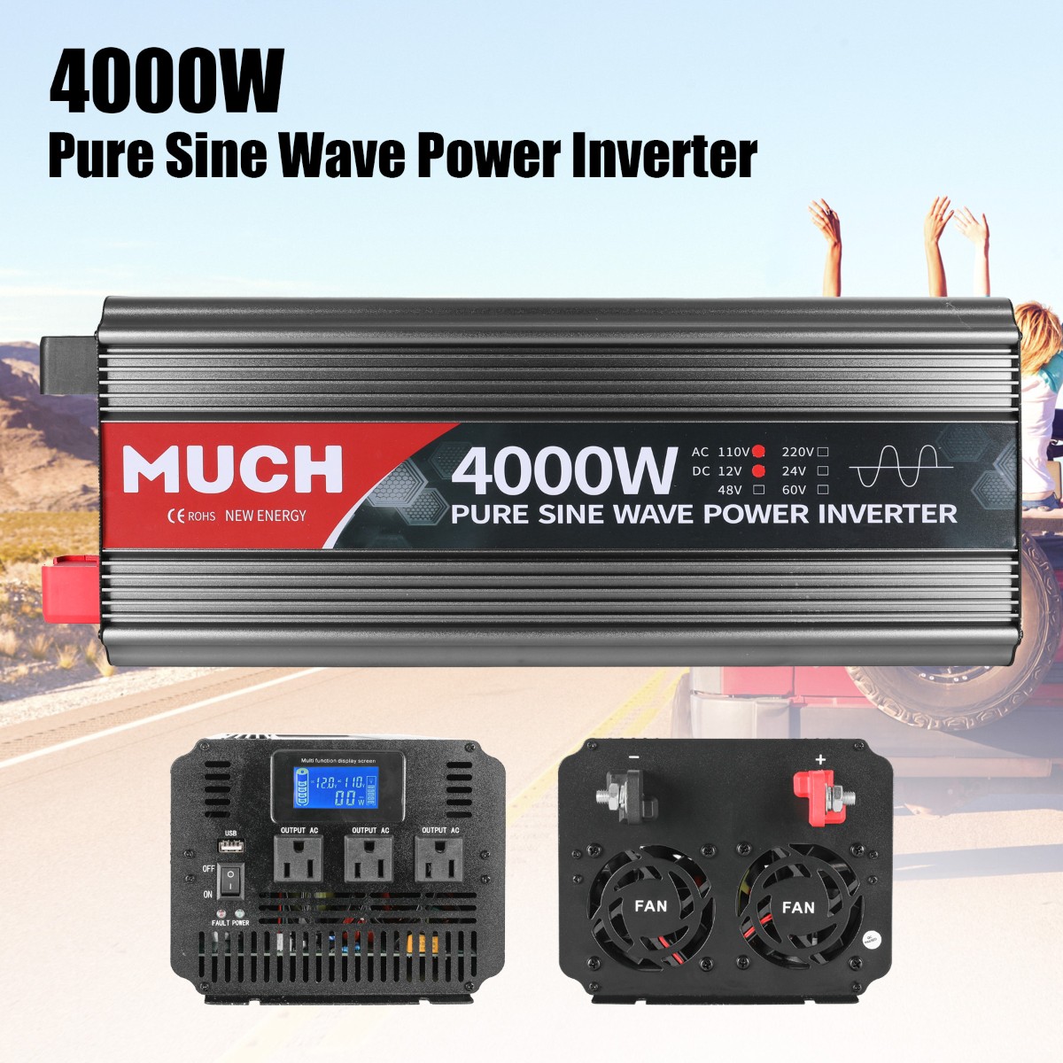 4000W Complete Solar Panel Kit Solar Power Generator 30A Home 110V Grid System