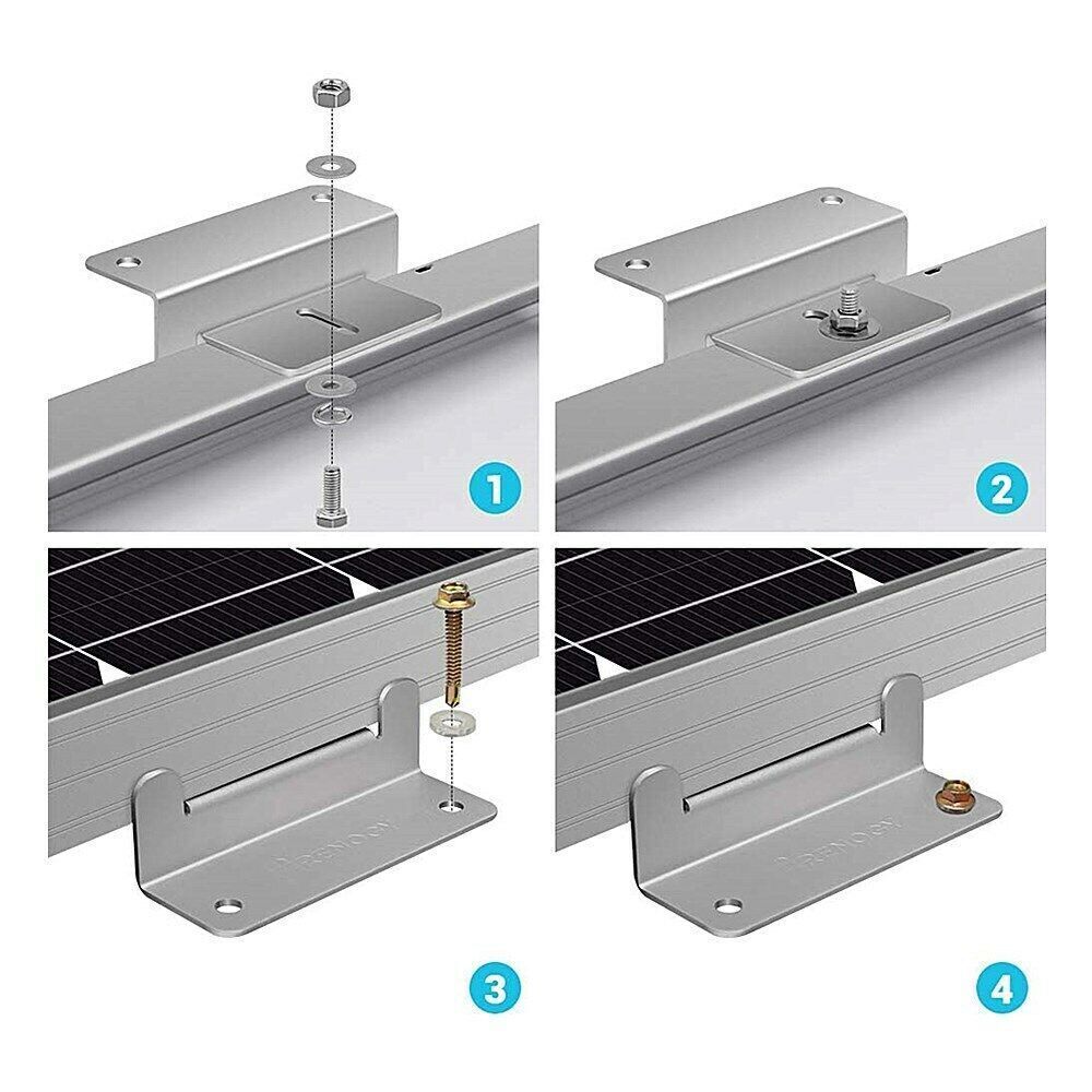 4/8sets of Solar Panel Z Bracket Solar Panel Mounting Mounts RV Boat Roof Wall
