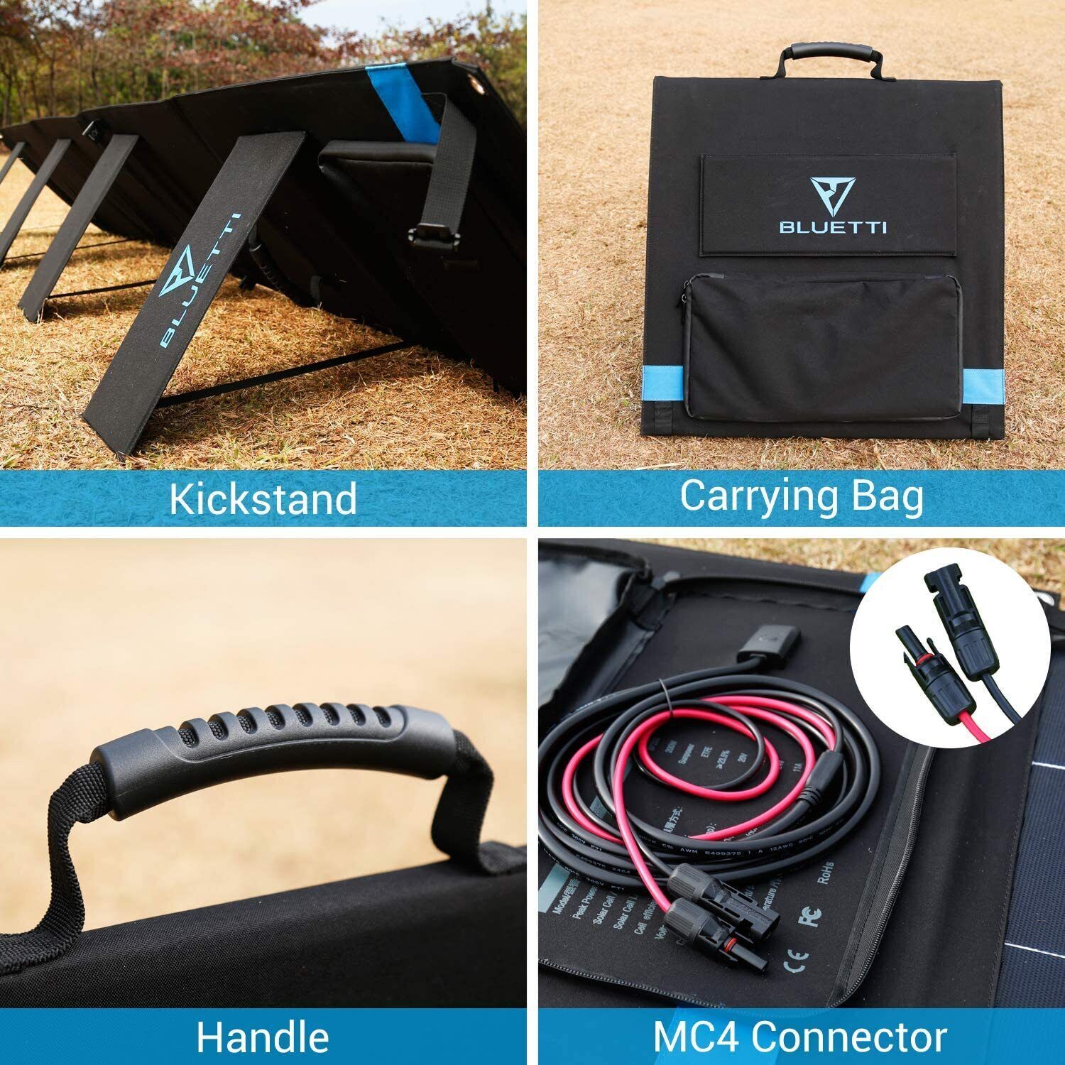 BLUETTI 100W Solar Panel Foldable & Portable ETFE Coating for Power Stations