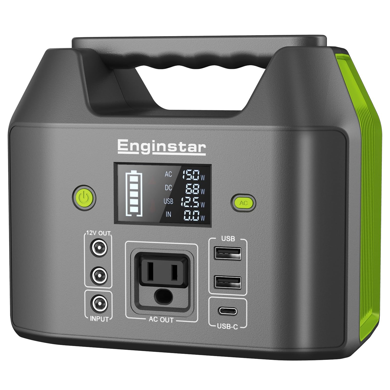 Portable Power Station, 150W 155Wh Power Bank with 110V AC Outlet, 6 Outputs …