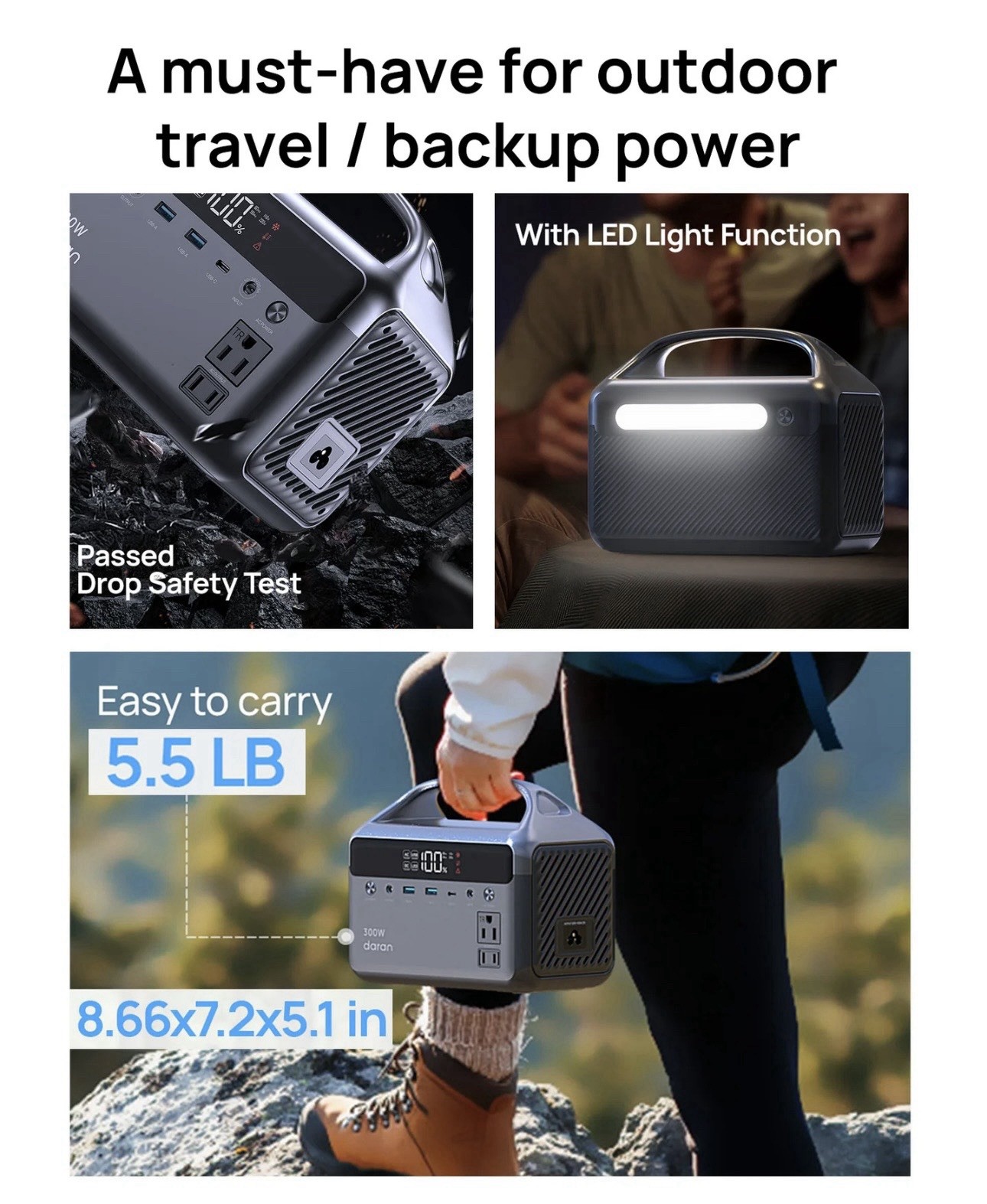 Portable Power Station | 300W 192Wh| Daran NEOZL