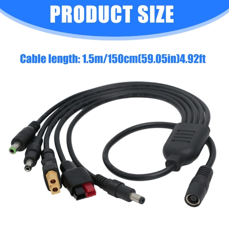 Solar Charging Adapter DC7909 Female to XT60 DC5521 DC6530 Cord Safe Features