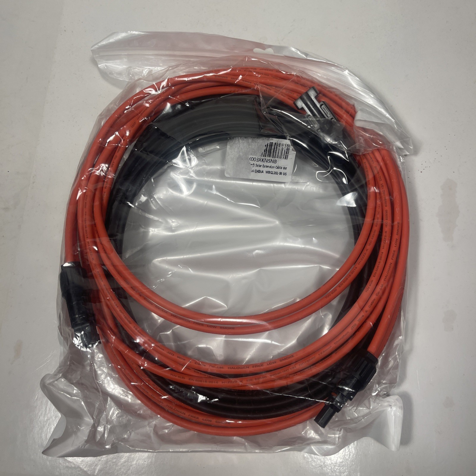 13c)Red And Black 10AWG Solor Panel Cables 20 Ft