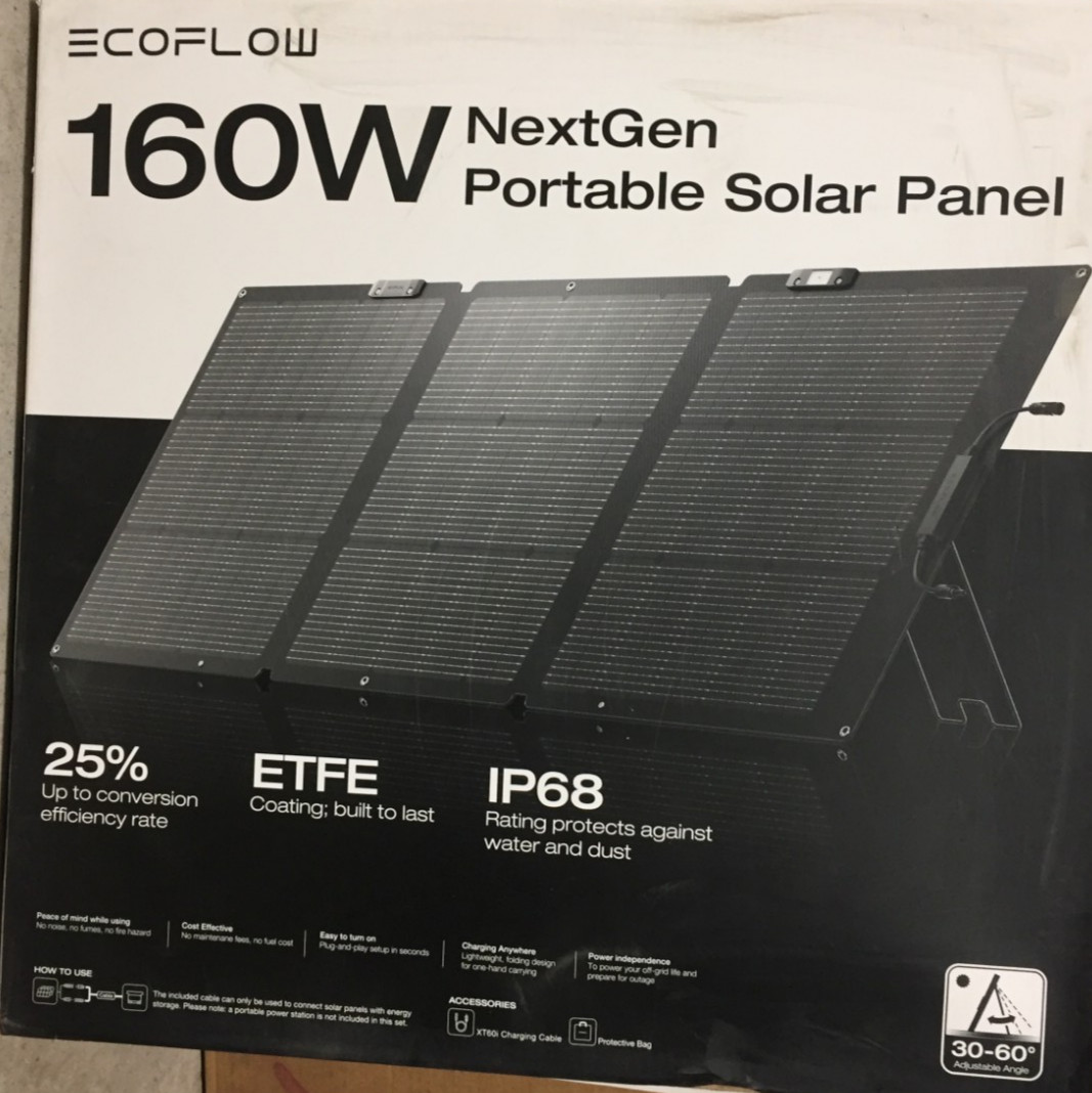 EcoFlow NextGen 160W Portable Solar Panel Adjustable Kickstand For Power Station