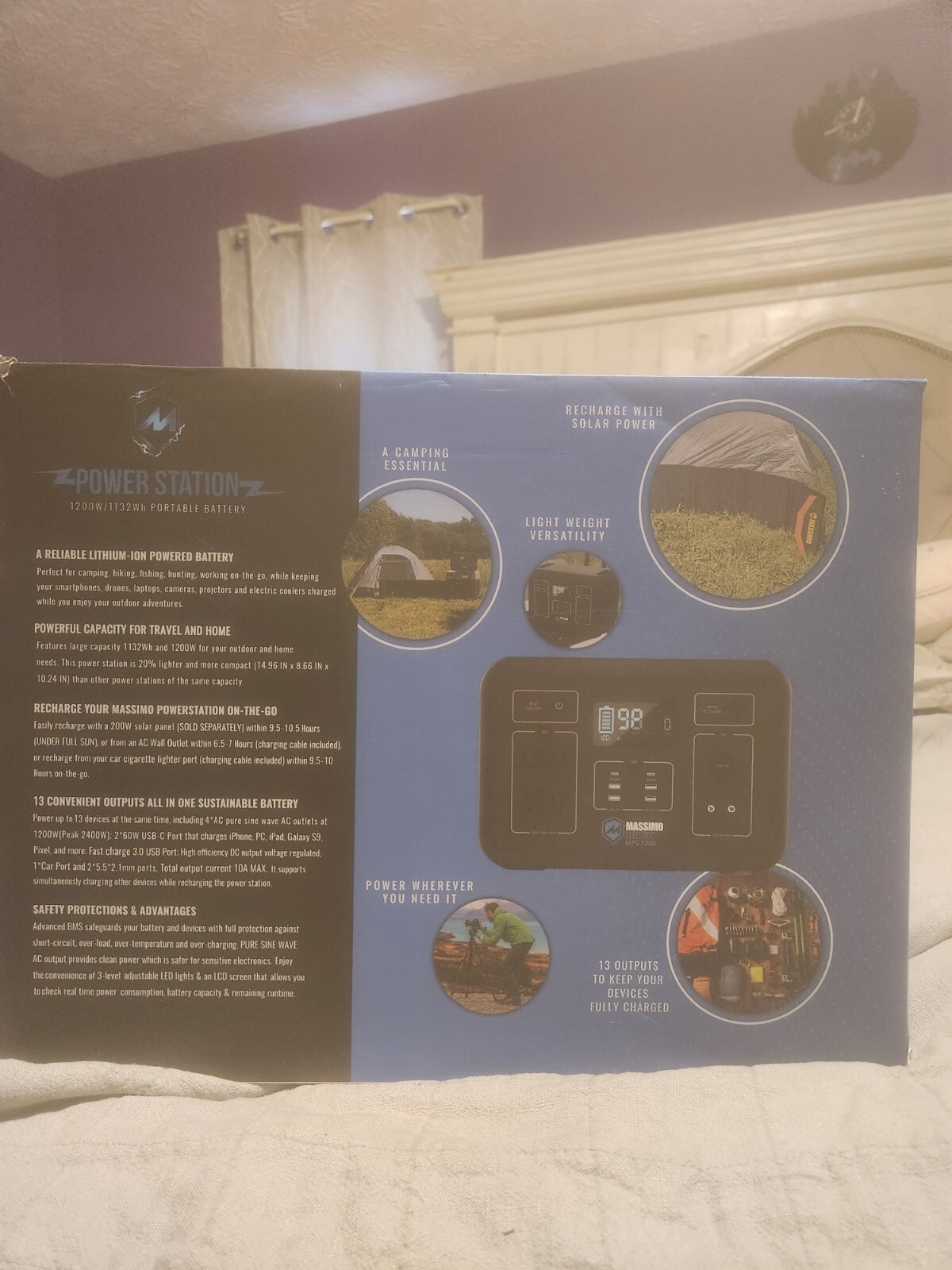 MASSIMO 1200W POWER STATION NIB Brand New in Box