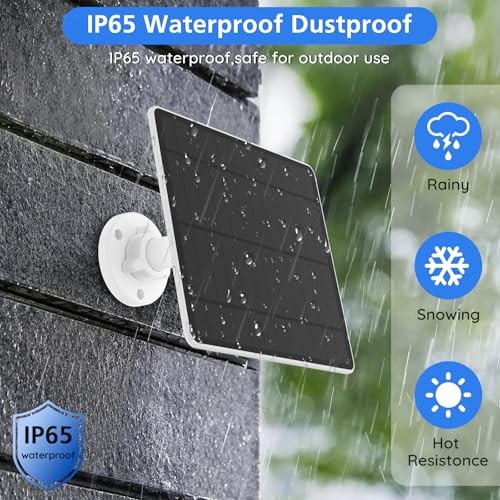 Solar Panel for Ring Camera, Solar Panel Charger Compatible with Ring Stick Up