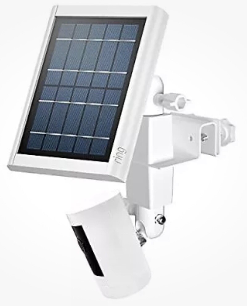 2-in-1 Gutter Mount ( DF-1106R ) for Ring Solar Panel, Spotlight Cam White