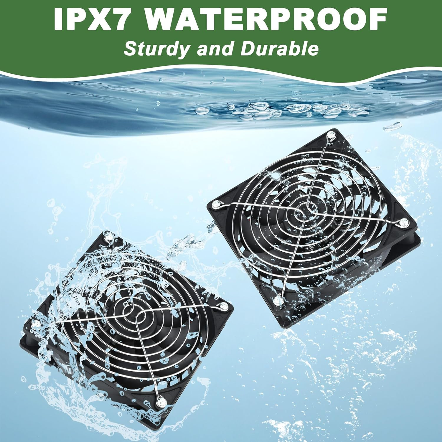 Solar Fan, 30W Solar Powered Fan, Solar Panel Fan Kit, IPX7 Waterproof Fans Exha