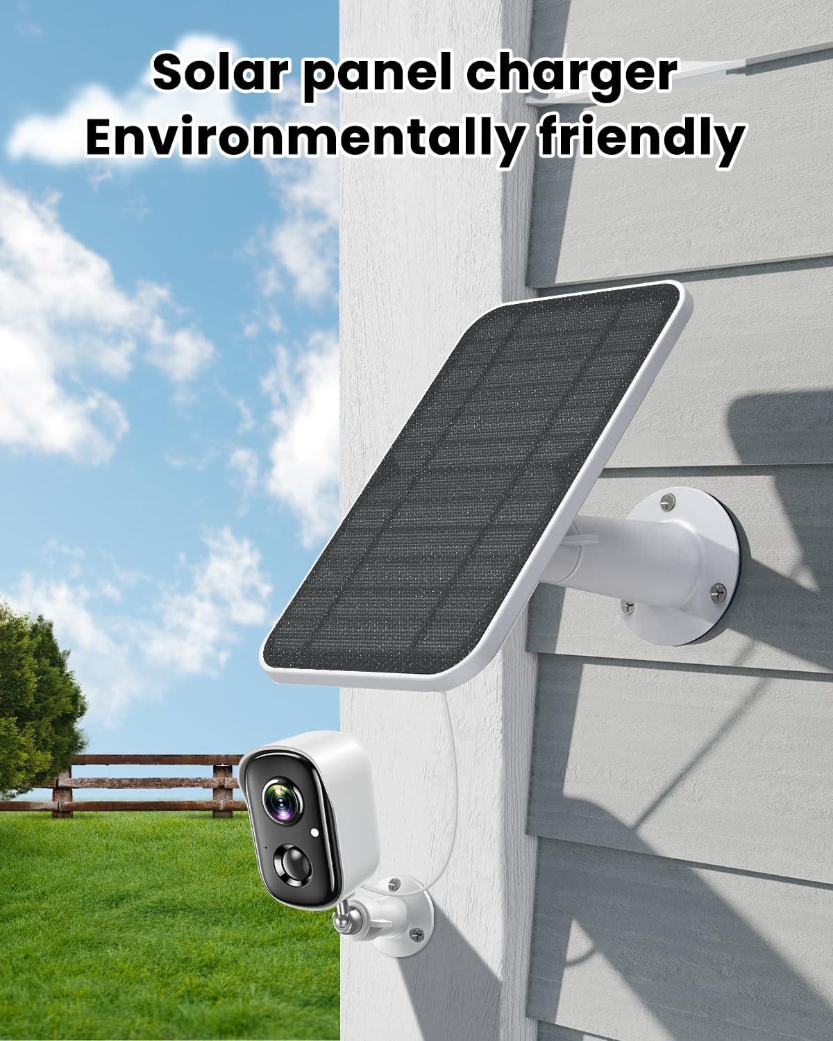 Solar Panel Charger Compatible with Vision Well Battery Powered Wireless Outdoor