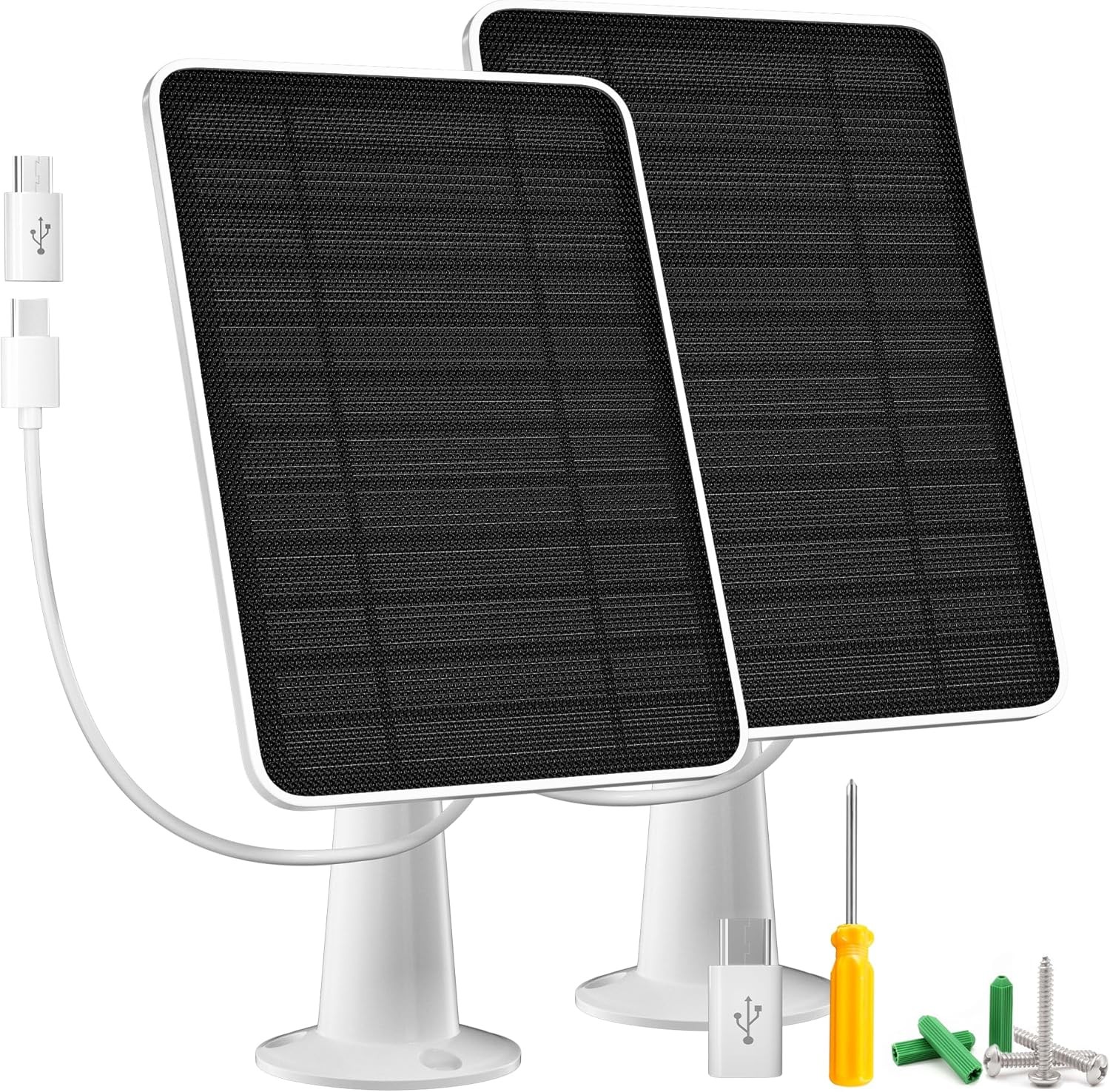 Solar Panel Charger Compatible W/ Arlo Essential 2K Outdoor(2nd Gen)/Essential