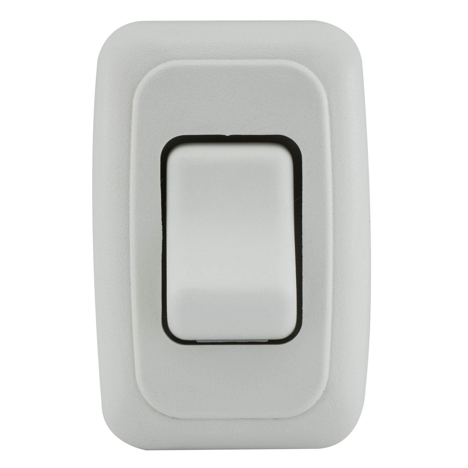 Single SPST On-Off Switch with Bezel, 12-Volt, for RV, Trailer, Camper (White)