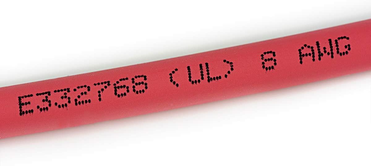 8 AWG Solar Panel Wire 20′ Power Cable UL 4703 Copper MADE IN USA PV Gauge Red