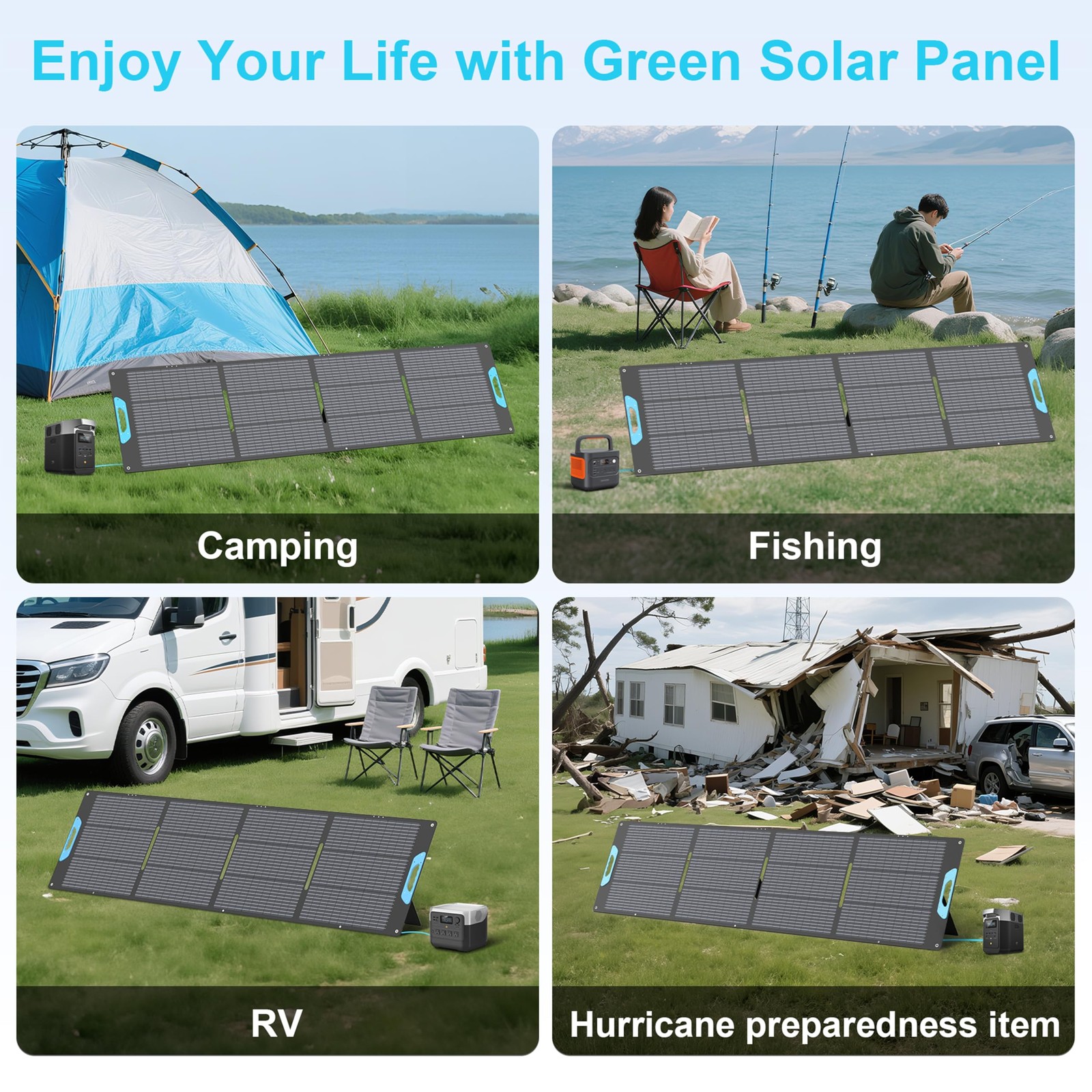 220W Portable Solar Panel for Power Station, 23.5% High Efficiency ETFE Folda…