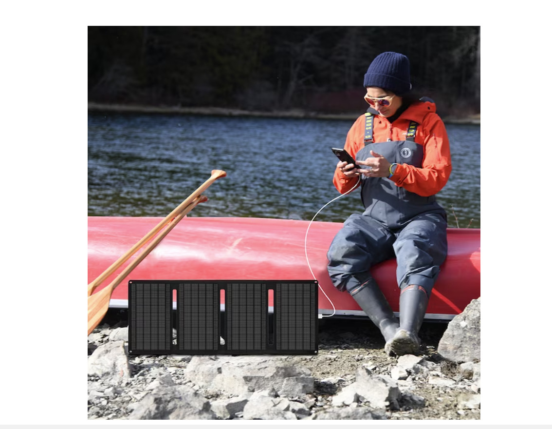 Utilitech 32-in x 12.4-in x 0.1-in 30-Watt Portable Solar Panel