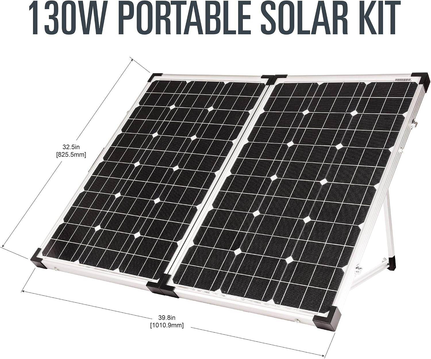 Go Power GP-PSK-130 130W Portable RV Solar Panel Kit – Folding Solar Panels with
