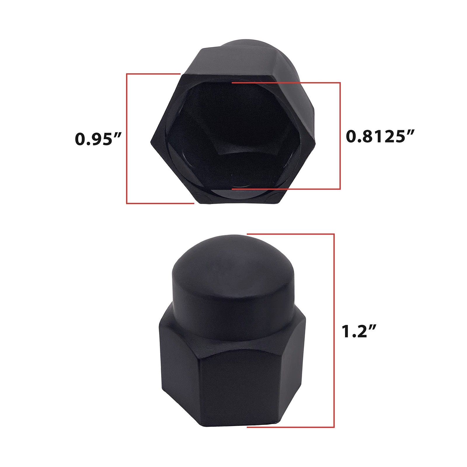 A.A 20 Pack -13/16″ Black Nylon Lug Nut Cover Cap for Trailer Camper Travel T…