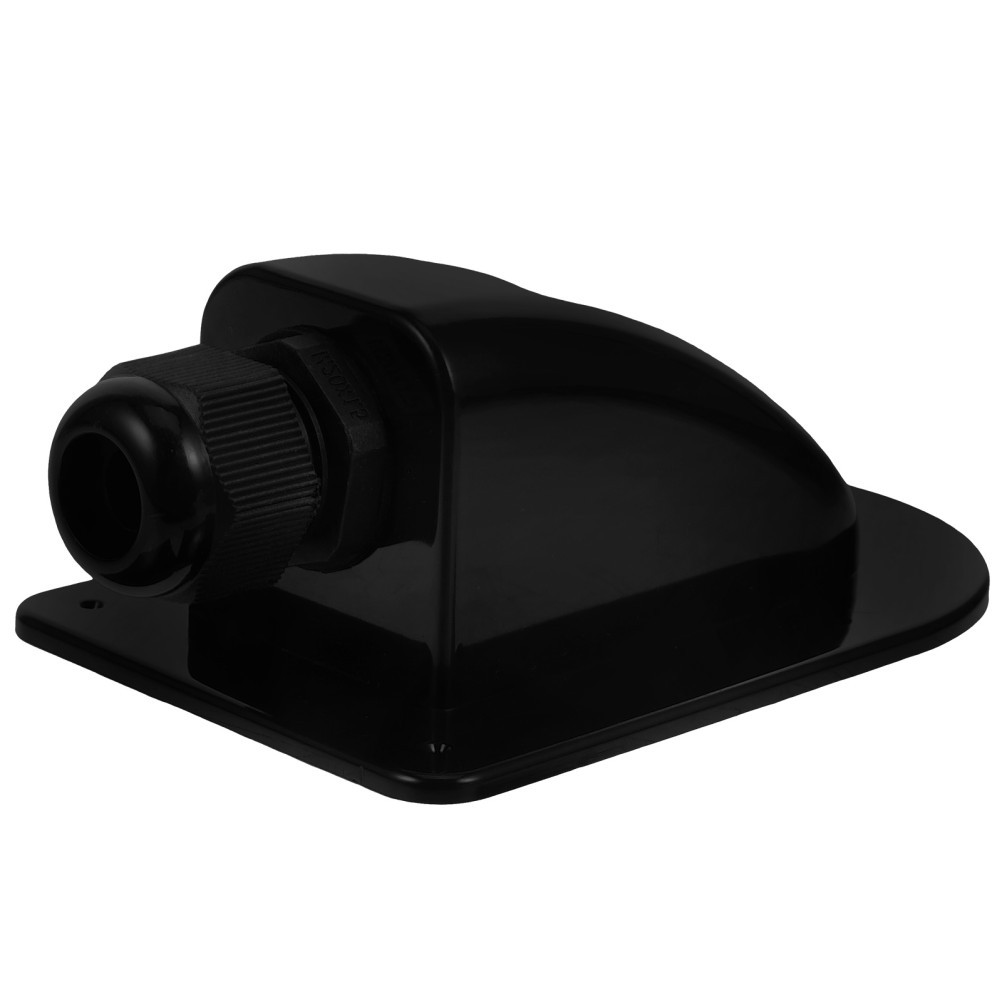 Single Hole Solar Cable Entry Box Black Plastic Junction Box for Outdoor Use