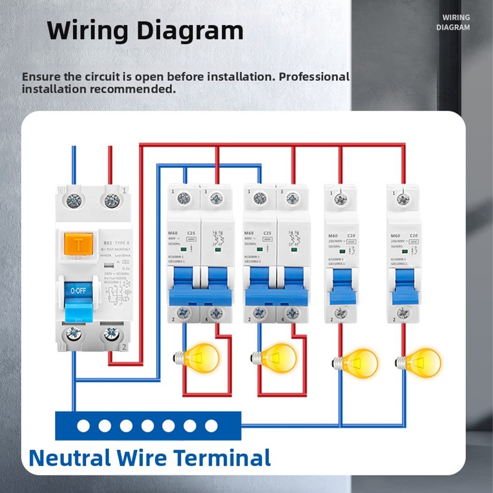 100A Type B DC Leakage Breaker R80 4P 30mA for New Energy Charging Applications