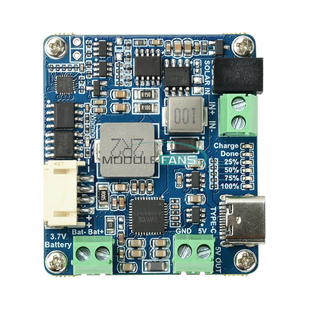 6-24V Solar Panel Power Management Module 5V 3A Supports MPPT, PD QC FCP SFCP
