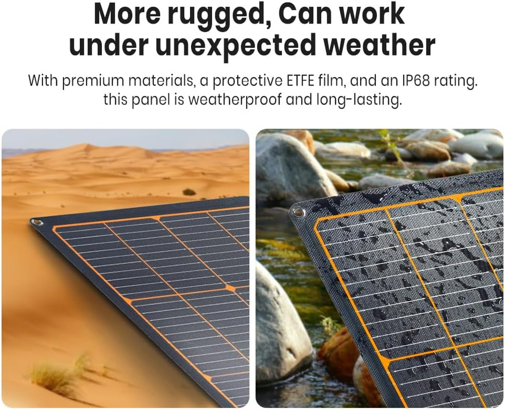 Flexsolar 120W Portable ETFE Solar Panels for Power Station Generators 20.9V Fol