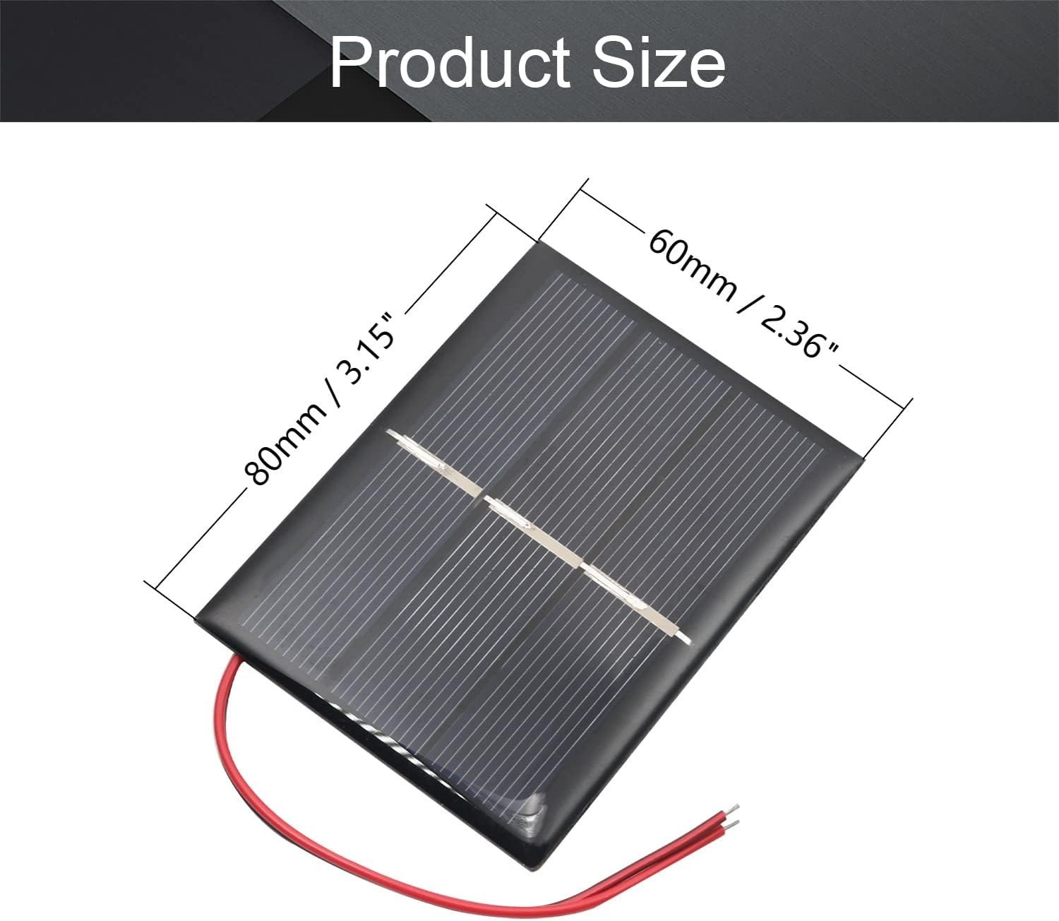 5Pcs 1.5V 0.65W Small Solar Panel Polysilicon Mini Solar Cells DIY Electric T…