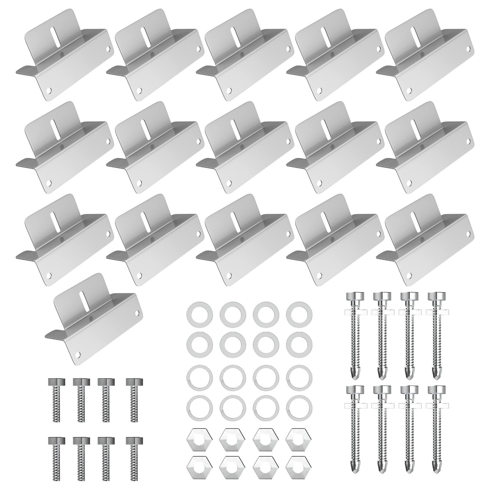 Solar Panel Mounting Brackets Kit – Z Brackets for Roof, RV, Trailer, Wall, Off-