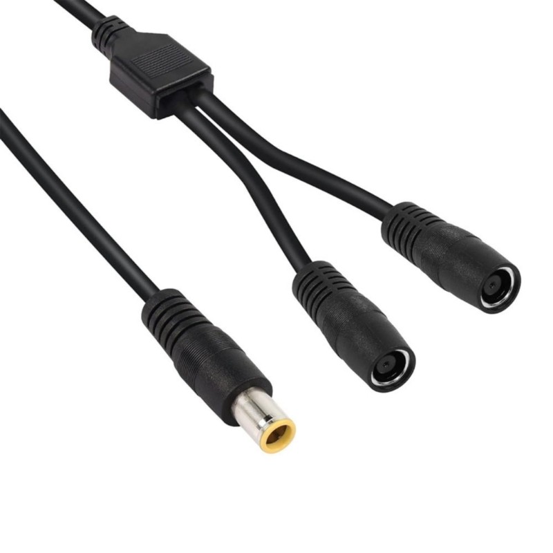 Double Input Solar Charging Cable, DC7909 Male to 2 Female Connection Line